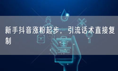 新手抖音涨粉起步，引流话术直接复制