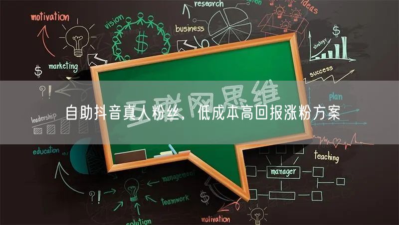 自助抖音真人粉丝，低成本高回报涨粉方案
