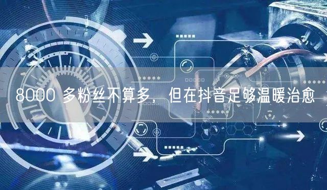 8000 多粉丝不算多，但在抖音足够温暖治愈
