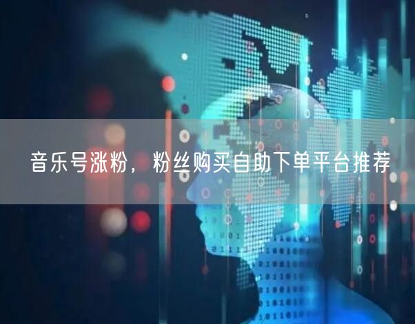音乐号涨粉，粉丝购买自助下单平台推荐