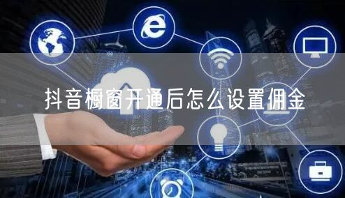 抖音橱窗开通后怎么设置佣金