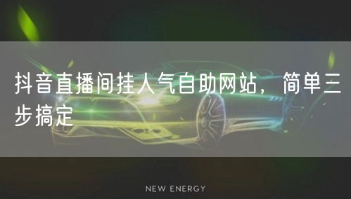 抖音直播间挂人气自助网站，简单三步搞定