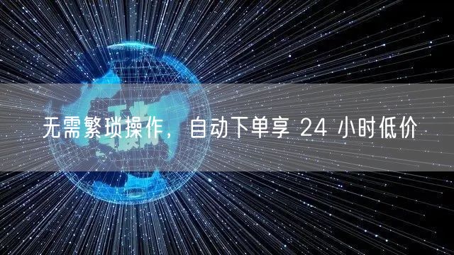 无需繁琐操作，自动下单享 24 小时低价
