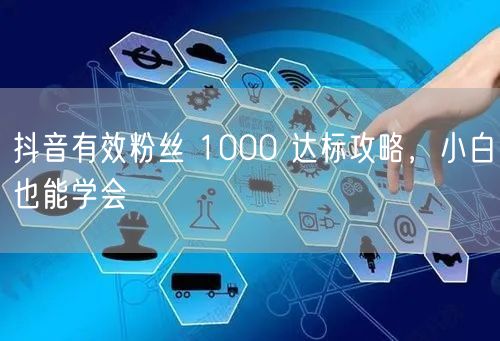 抖音有效粉丝 1000 达标攻略，小白也能学会