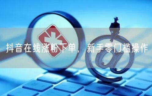 抖音在线涨粉下单，新手零门槛操作