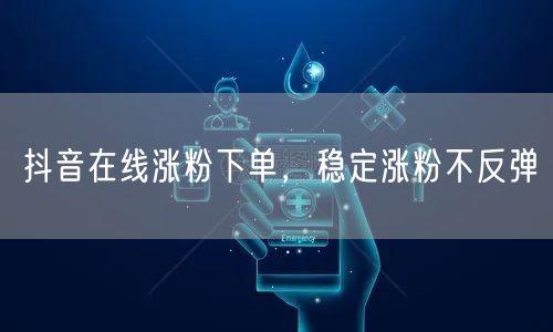 抖音在线涨粉下单，稳定涨粉不反弹