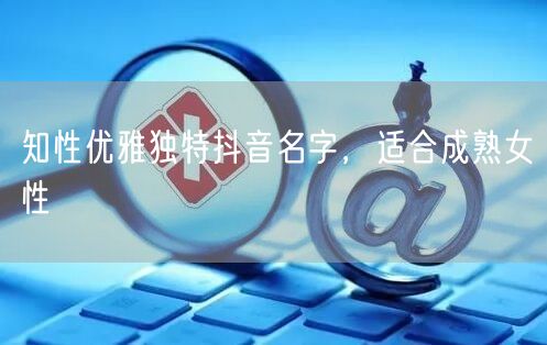 知性优雅独特抖音名字，适合成熟女性