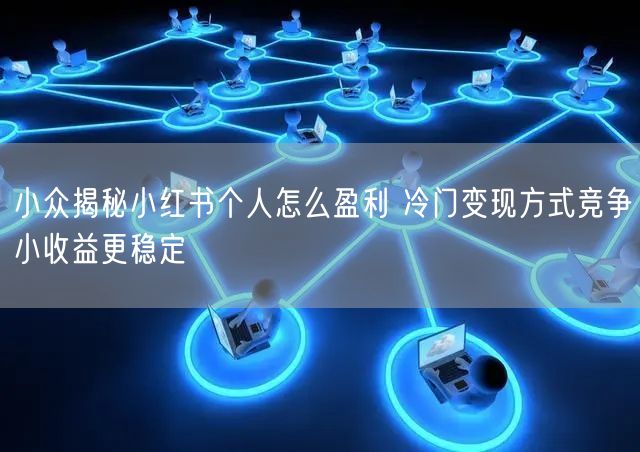 小众揭秘小红书个人怎么盈利 冷门变现方式竞争小收益更稳定