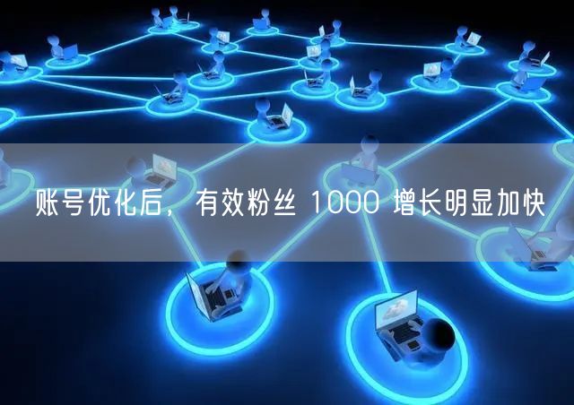 账号优化后，有效粉丝 1000 增长明显加快