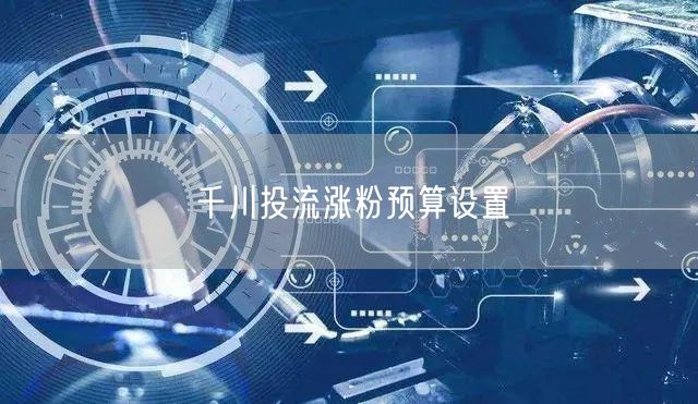千川投流涨粉预算设置